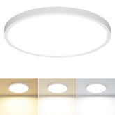 Slochi LED flush mount ceiling light showing 3000K, 4000K, 6500K color temps for mood control