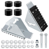 SlogPith aluminum anti-skid shoe kit, front view, enhances ladder stability on varied surfaces