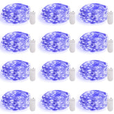 Smacen 12-pack UV fairy lights in 7ft illuminate fluorescent decor for parties.