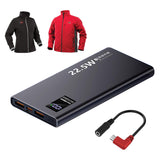 Smarkey 12V QC3.0 heated jacket battery with LED display for on-the-go warmth.