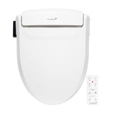 SmartBidet SB-1000WE remote control in hand, enabling easy chair-side operation.