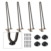 SMARTSTANDARD 16-inch hairpin legs in bronze finish for TV stands and cabinets