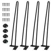 SMARTSTANDARD 20-inch hairpin legs, side view, add sturdy support and industrial charm