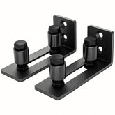 SmartSTANDARD sliding barn door floor guide roller, black finish, two-pack, designed for quiet operation.