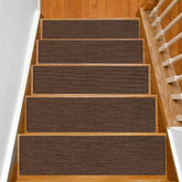 SMILOOL stair treads anti-slip on wooden steps for safer family use.
