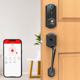 SMONET Smart Lock Front Door Bundle showing easy DIY installation and keyless entry.