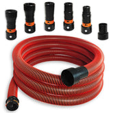 SMZTools 16ft hose shows universal compatibility with major brands for dust collection.