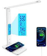 snsok desk lamp with wireless charger offering convenient power at your workstation