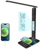 snsok desk lamp with wireless charger powers devices while you work