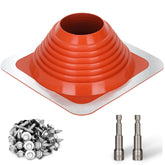 Sobalai #6 metal roof pipe flashing boot with square base ensures weatherproof seal