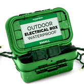 SOCKiTBOX weatherproof box in green protecting outdoor connections