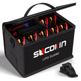 Socokin Lipo bag front view showing large-capacity storage for batteries