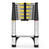 Soctone telescoping ladder extended for high-reach tasks with smooth operation