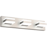 SOLFART 3-light vanity light over mirror in brushed nickel for bright bathroom illumination.
