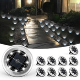 SOLPEX mini solar ground light illuminates a soft ambient pathway for stylish outdoor spaces