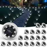 SOLPEX mini solar ground light pack illuminates walkways with ambient glow