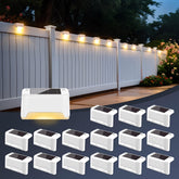 SOLPEX solar fence light lighting outdoor steps with warm glow