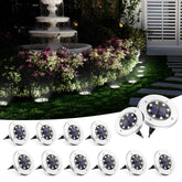 SOLPEX solar ground light with 8 LEDs brightens walkways safely