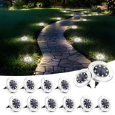 SOLPEX solar ground light pathway for safe nighttime navigation and curb appeal.