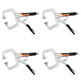 SOLUDE 6-inch C-clamp locking pliers side view showing sturdy grip
