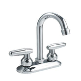 SOLVEX 2-handle bathroom faucet with 4-inch centerset for easy handwashing.