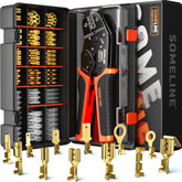 SOMELINE Open Terminal Crimping Tool Kit showing 12 sizes for versatile terminal work