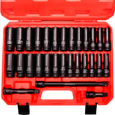 SONIGEKO 29pc 1/2-inch drive deep sockets for versatile automotive repairs