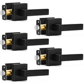 Sopoby 5-pack matte black door handles for privacy and interior style.