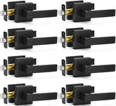 Sopoby 8-pack matte black door levers front view highlighting modern design