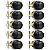 Sopoby black door knob round, 10-pack, ideal for interior and exterior doors with a sleek contemporary look.