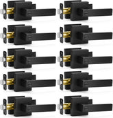 Sopoby matte black privacy door lever square in modern interior, smooth grip and privacy function