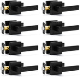 Sopoby passage door handle in square matte black for modern interiors