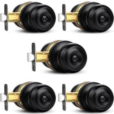 Sopoby privacy door knob pack matte black for interior doors and easy installation.