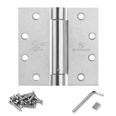 SORGMACH satin door hinges 4.5 inch full mortise for smooth self closing action