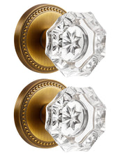 SORWDUERM antique brass door knobs pair adds a luxurious decorative touch.