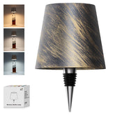 SOUDFK wireless bottle lamp with bronze base for ambient bar lighting.
