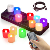 SoulBay flameless candle with remote and charging base for easy setup