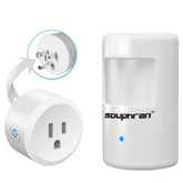 SOUPHRAN plug-in motion sensor assembly for hands-free lighting control.