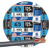 Southwire 63949202 NM-B copper cable outer sheath in black for indoor branch circuits.
