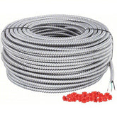 Southwire MC aluminum conduit in use for durable industrial wiring.