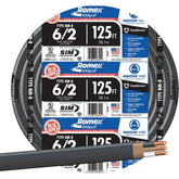 Southwire SIMpull NM-B 6-2 copper cable with ground, ideal for dry-location wiring.