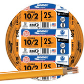Southwire SIMpull NM-B cable 25ft coil, easy pulling for residential wiring.