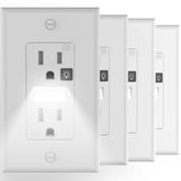 SOZULAMP receptacle night-light outlet in white, ideal for dim hallways and safe navigation