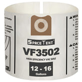 SpaceTent VF3502 5-pack vacuum bags for RIDGID compatibility, dry pickup use