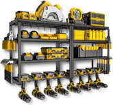 Spampur power tool organizer wall mount in a two-pack setup for organized storage.