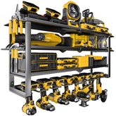 Spampur power tool organizer wall mount demonstrates sturdy steel frame and integrated hooks for heavy tools
