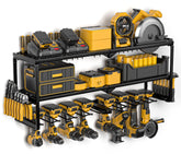 Spampur power tool organizer wall mount with organized drill slots for easy access