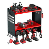 Spampur power tool organizer wall mount keeps cordless tools charged and workspace tidy.