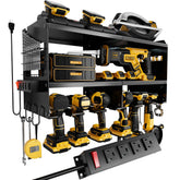 Spampur power tool organizer wall mount with drill holder keeps tools organized.