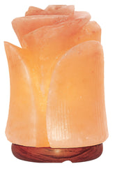 Spantik Tulip Shape Himalayan Pink Salt Lamp glows softly for relaxing ambience.